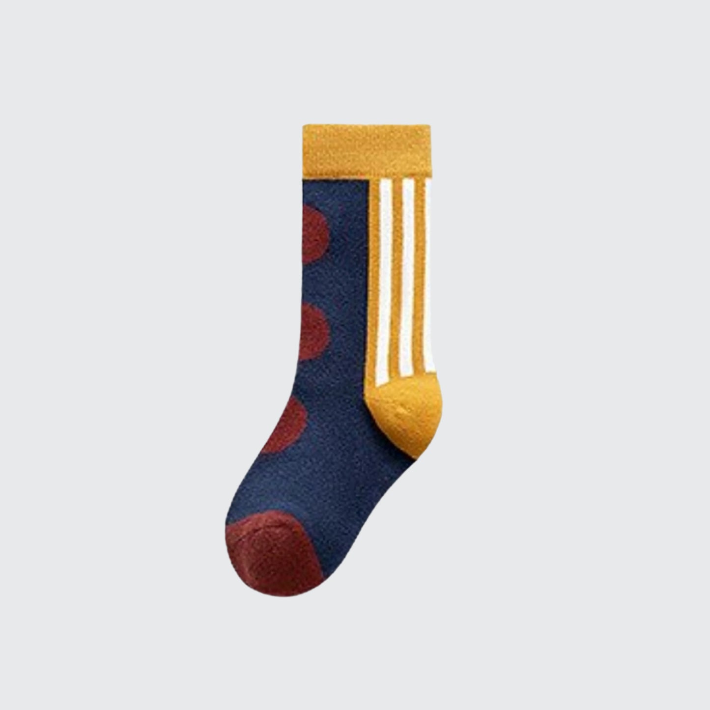 Girl/Boy Jazzy Dots Midi Socks (Sizes 3-12Yrs) Navy