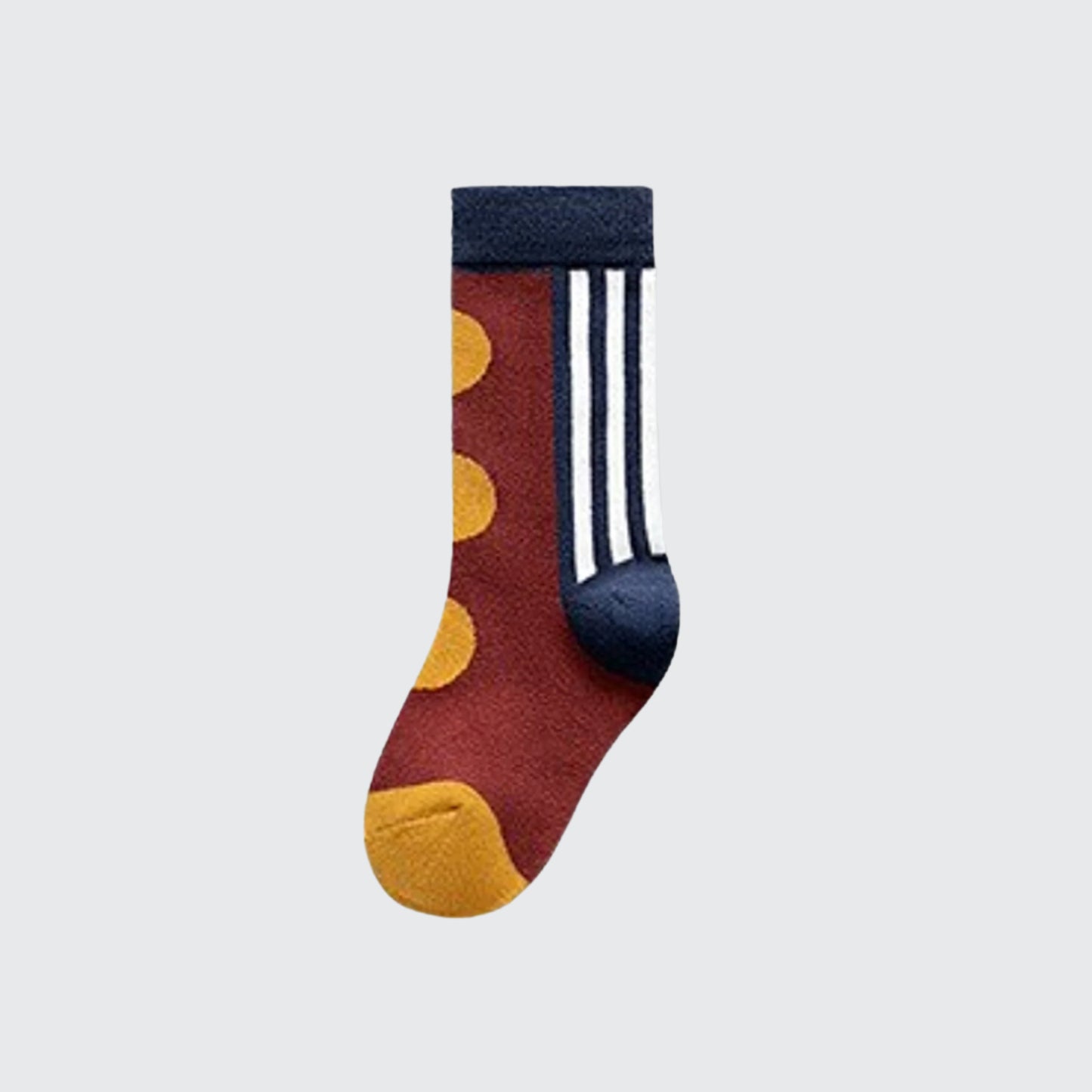 Girl/Boy Jazzy Dots Midi Socks (Sizes 3-12Yrs) Burgundy