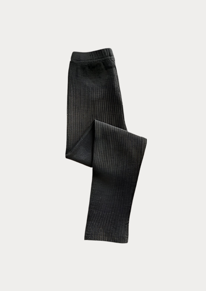Toddler girl ribbed leggings in gray
