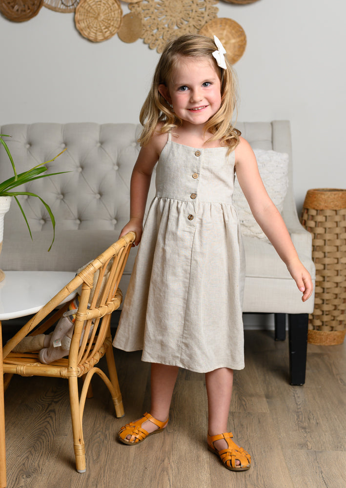 Girls Linen Cami Dress