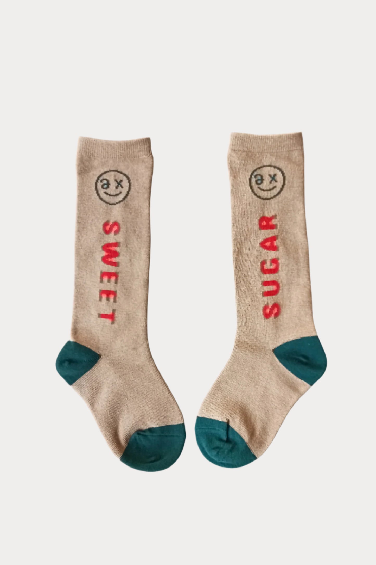 Girl/Boy Unisex Preppy Team Knee Socks Tan Sweet