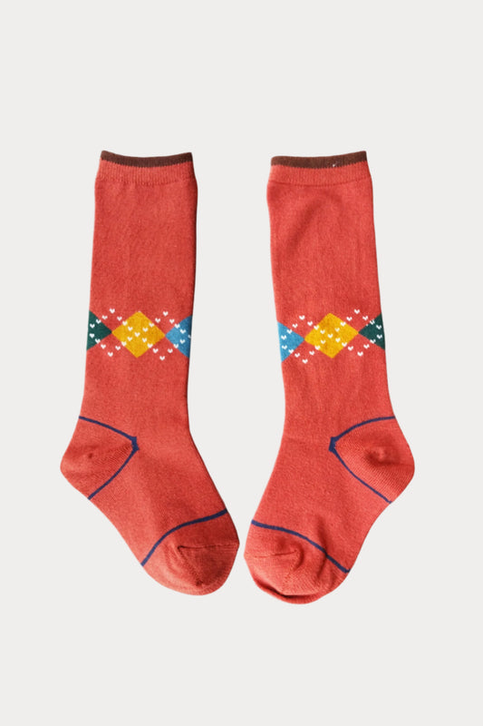 Girl/Boy Unisex Preppy Team Knee Socks Preppy Pumpkin