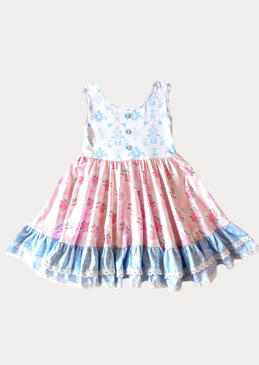 Tiffany Blue Rose Twirl Dress