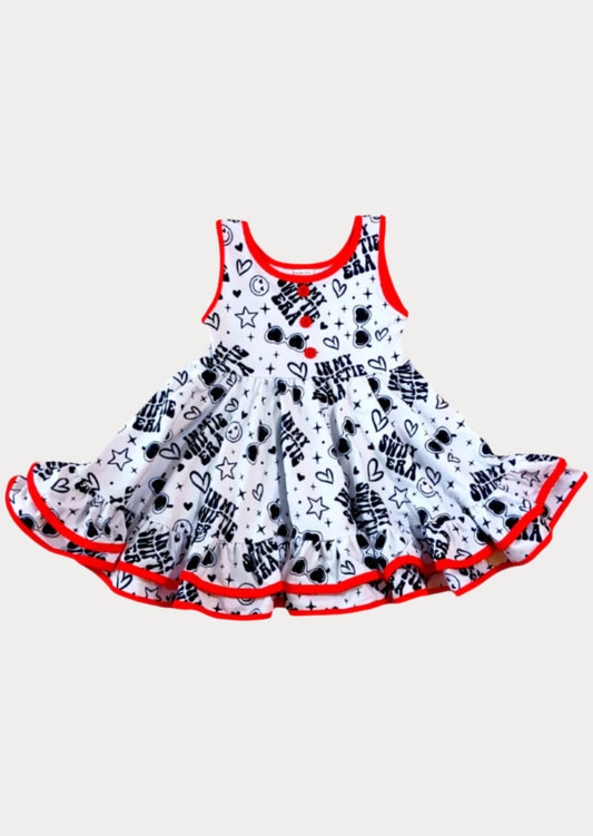 Swiftie Era Twirl Dress in White