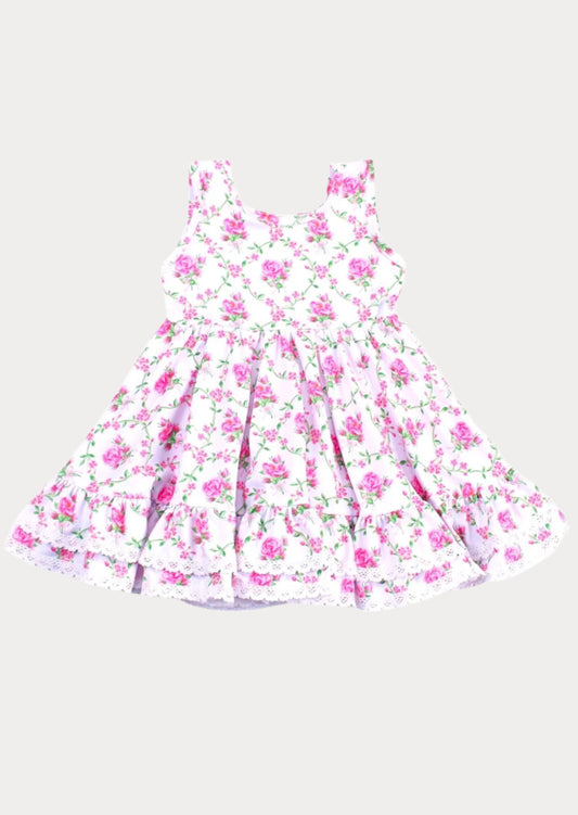 Pink Rose Twirl Dress