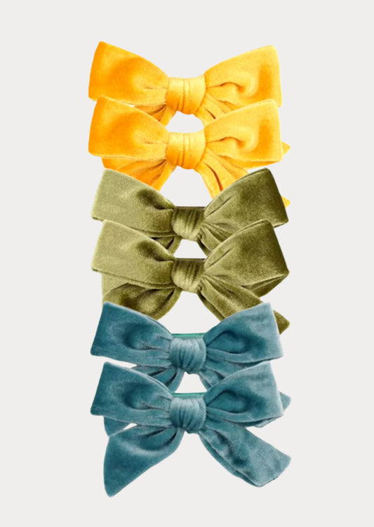Toddler Girl Velvet Pigtail Bows