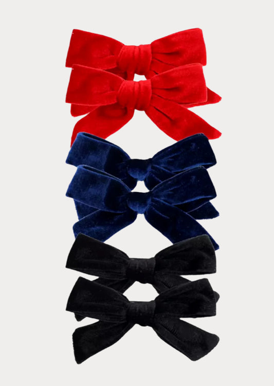 Toddler Girl Velvet Pigtail Bows