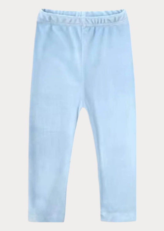Girls Velour Jogger Pants In blue
