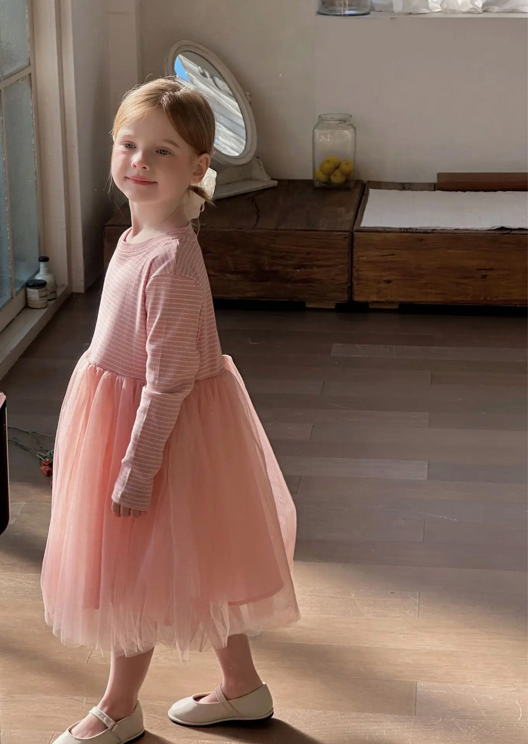 Elowen Dress | Pink Stripe