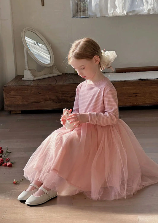 Elowen Dress | Pink Stripe