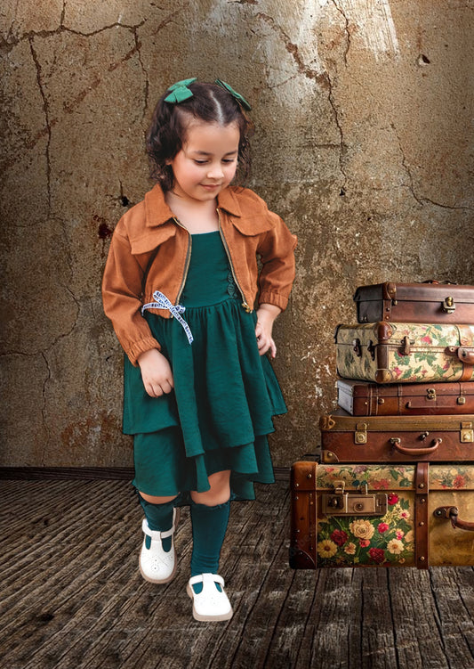Nova High Low Dress | Deep Green