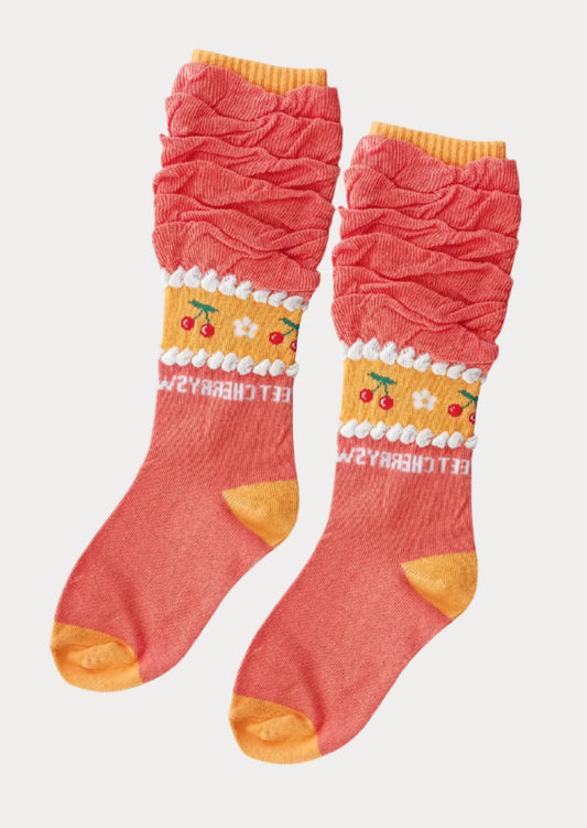 Orange Crush Toddler Girl Knee Socks 4-8 Year Orange Crush
