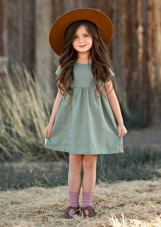 Beech Green Girls Country Linen Dress