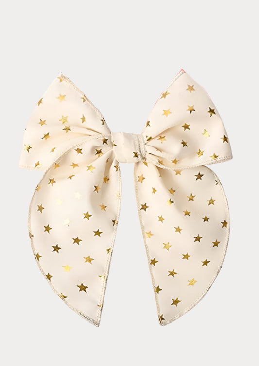 Golden Star Spangled Christmas Fable Bow