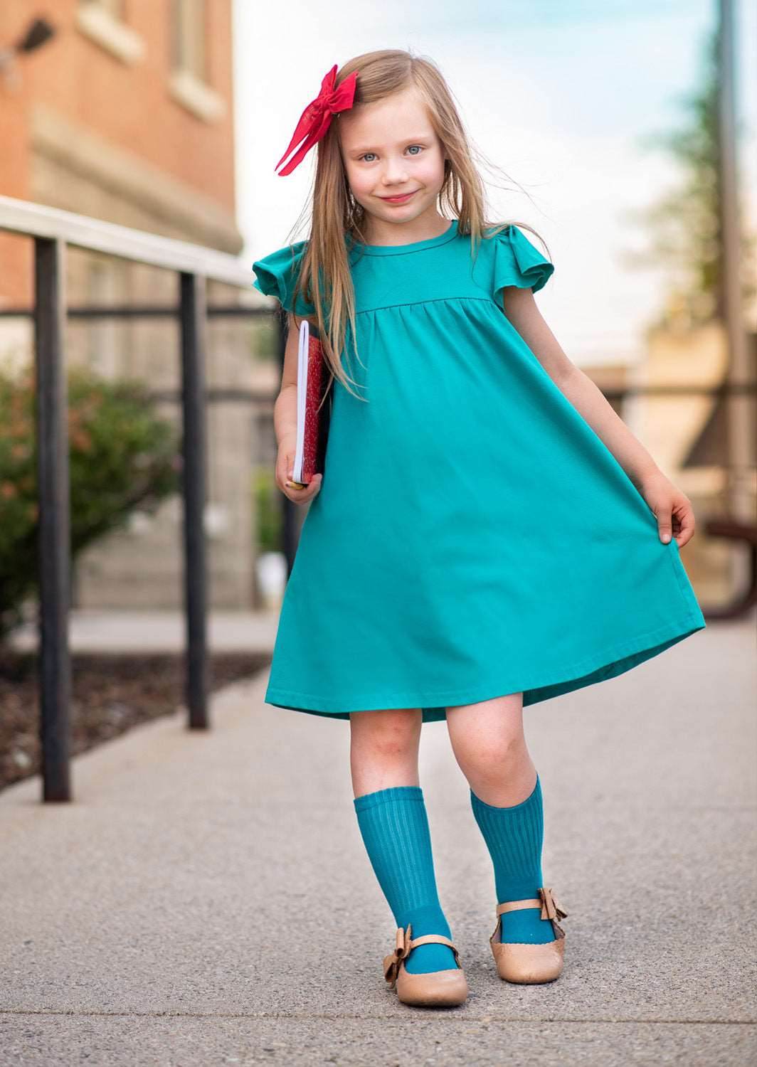 Toddler Girls Dress in Teal
