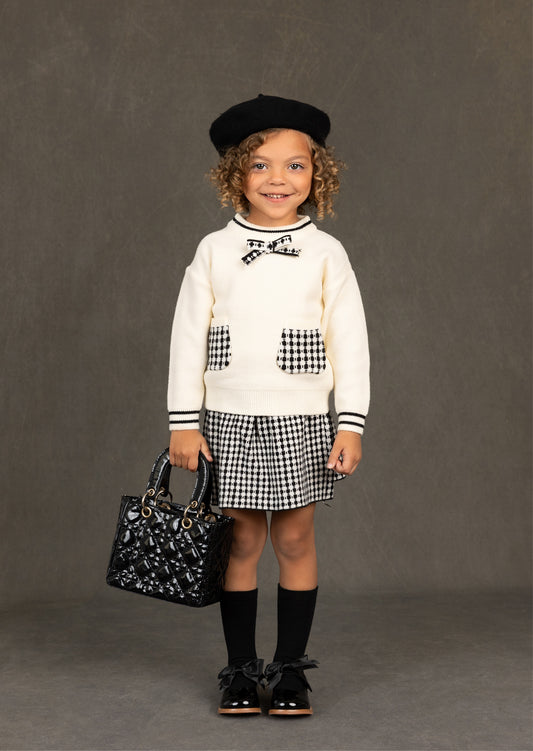 Layla Sweater Set | Black Check