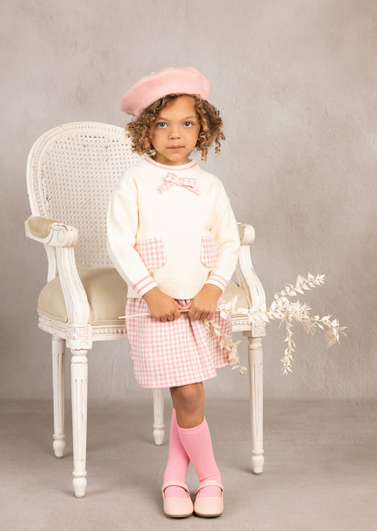 Layla Sweater Set | Pink Check