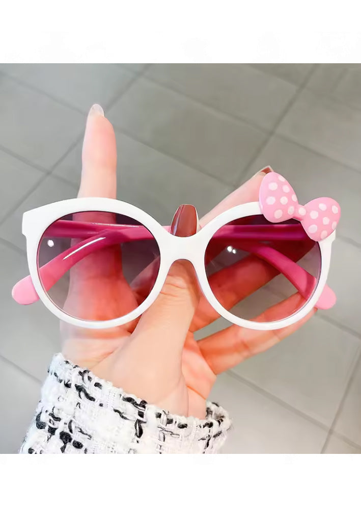 Kids White Minnie Mouse Sunglasses