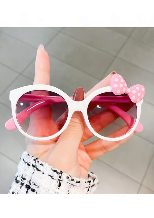 Kids White Minnie Mouse Sunglasses