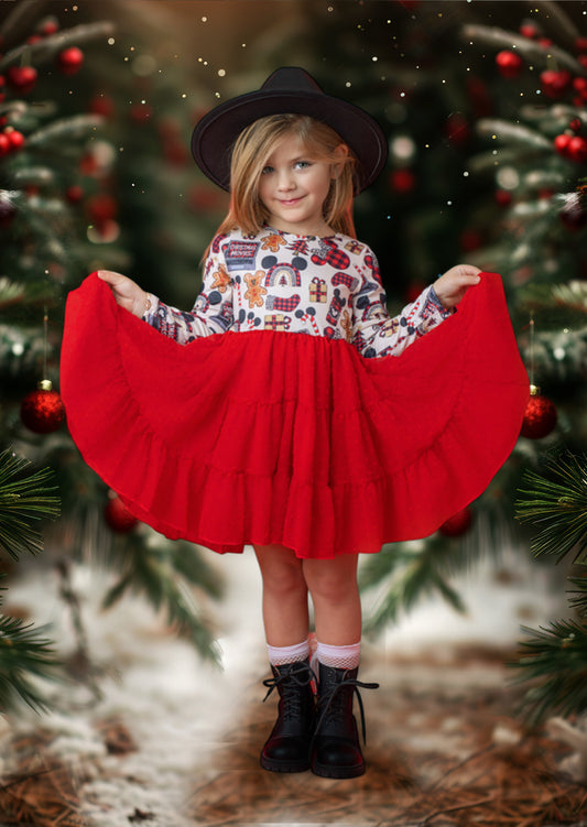 Christmas Minnie Twirl Dress