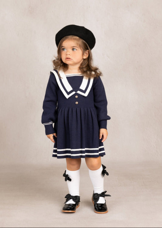 Nora Sailor Sweater Dress | Navy