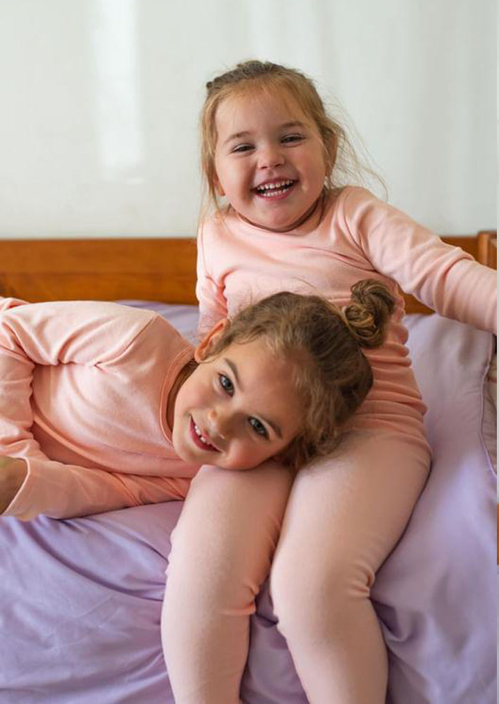 Toddler Girls Pink Pima Cotton Pajamas (12m to 12 Years)