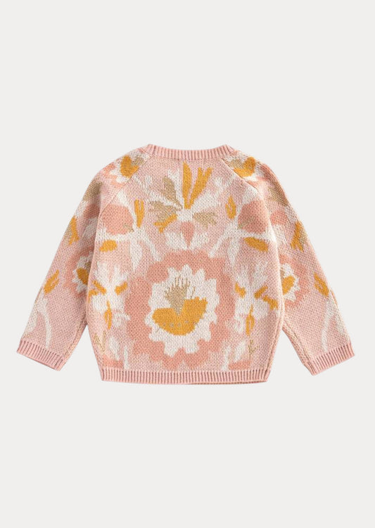 Metallic Abstract Sweater | Pink Gold