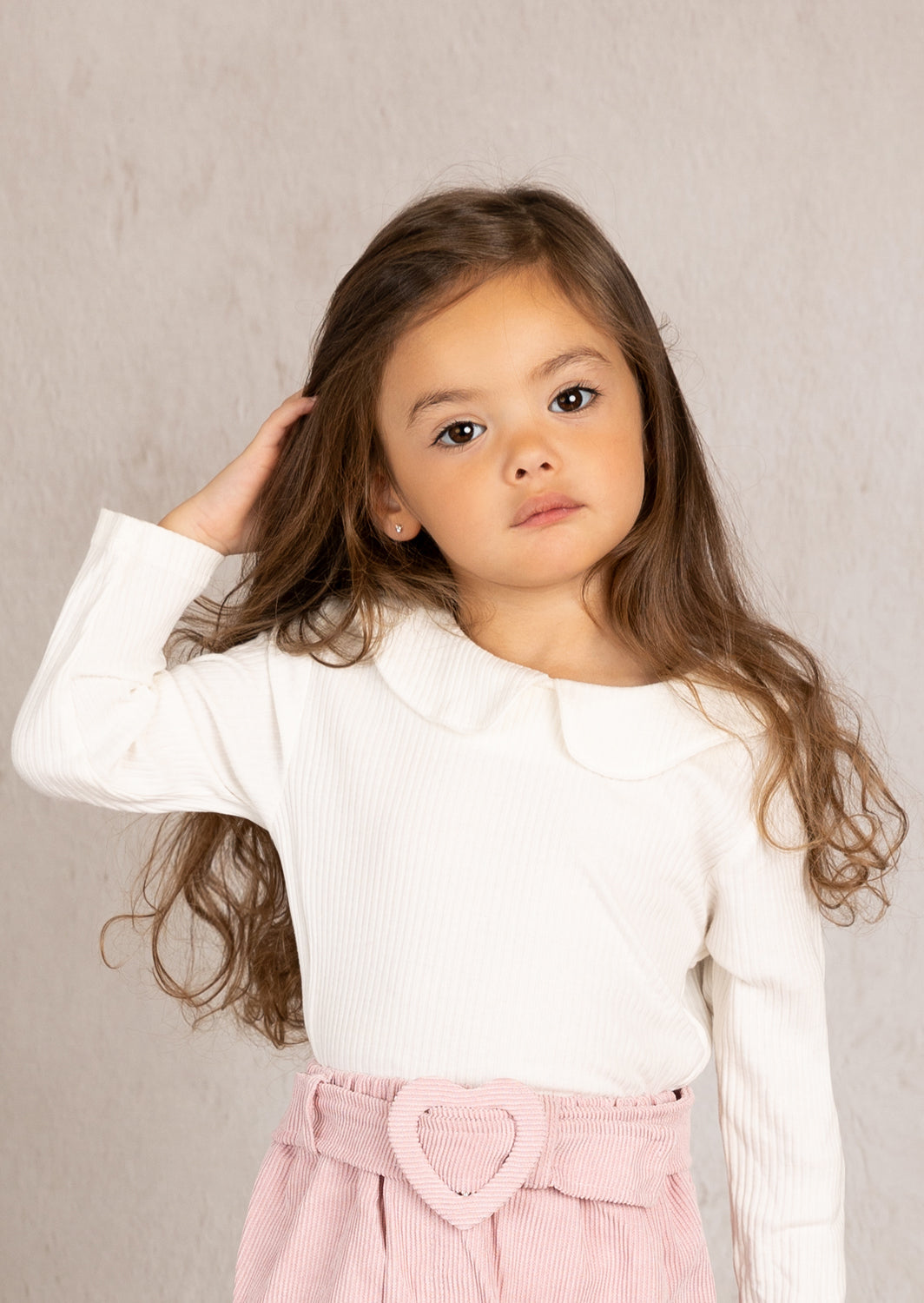 Heart Buckle Skirt | Pink Corduroy