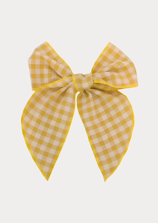 Gold Check Fable Bow