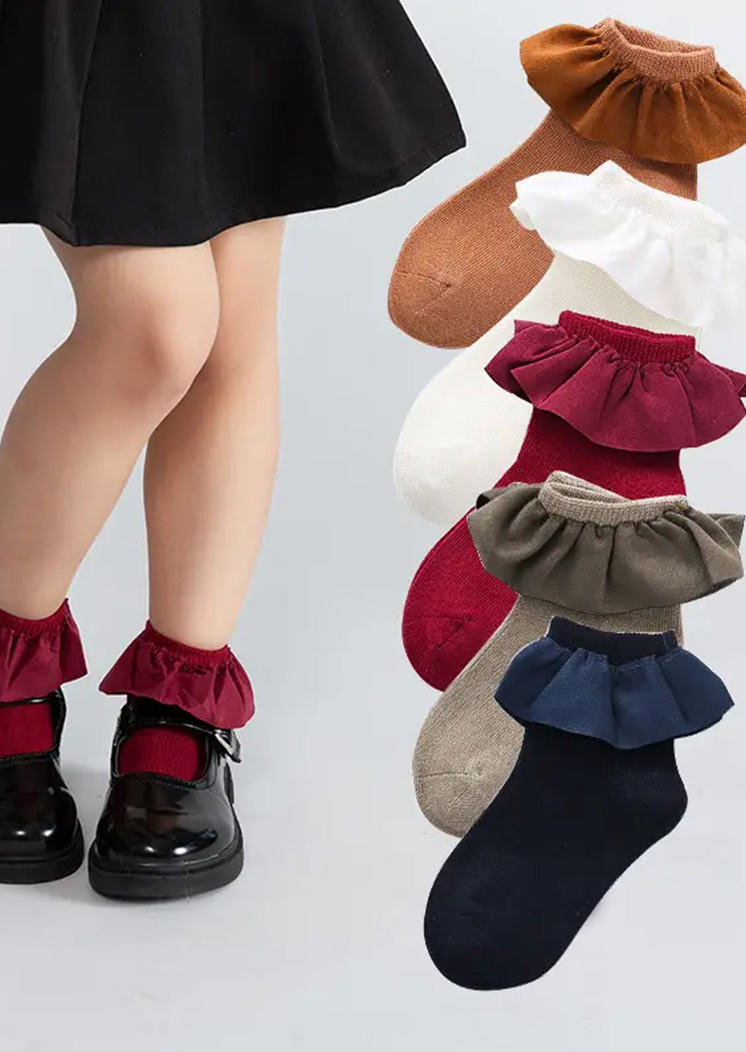 Ruffle Ankle Dress & School Socks 