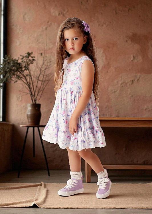 Lavender Butterflies Twirl Dress