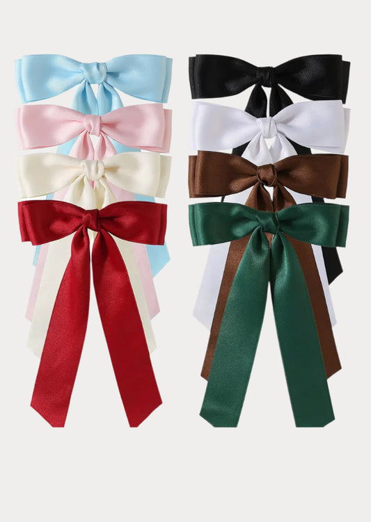 Toddler Girl Satin Ribbon Hair Bows