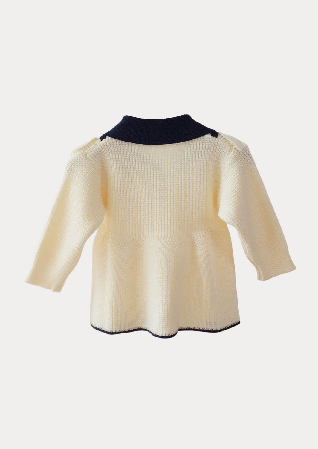 Ruffle Bodice Sweater Top | Cream Blue