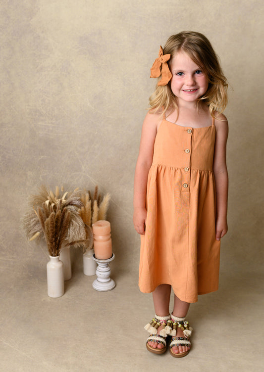 Girls Linen Cami Dress