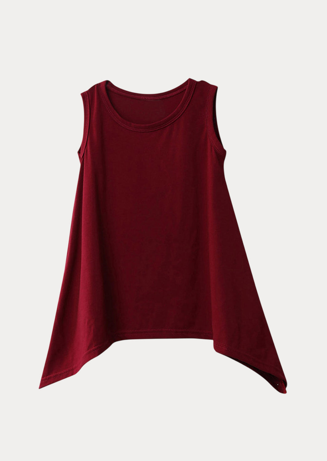Vertical Hem Dress | Burgundy