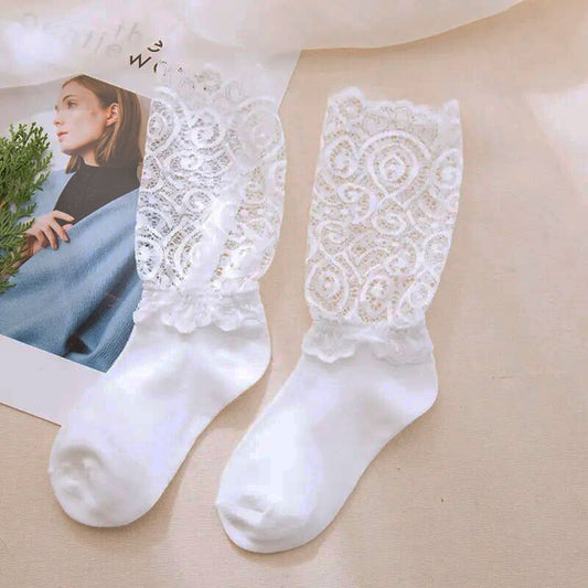 girls White Lace Special Occasion Socks 3-5 Year White