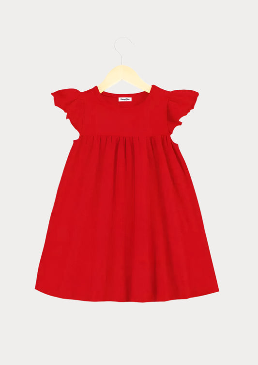 Abigail Girls Dress in Red