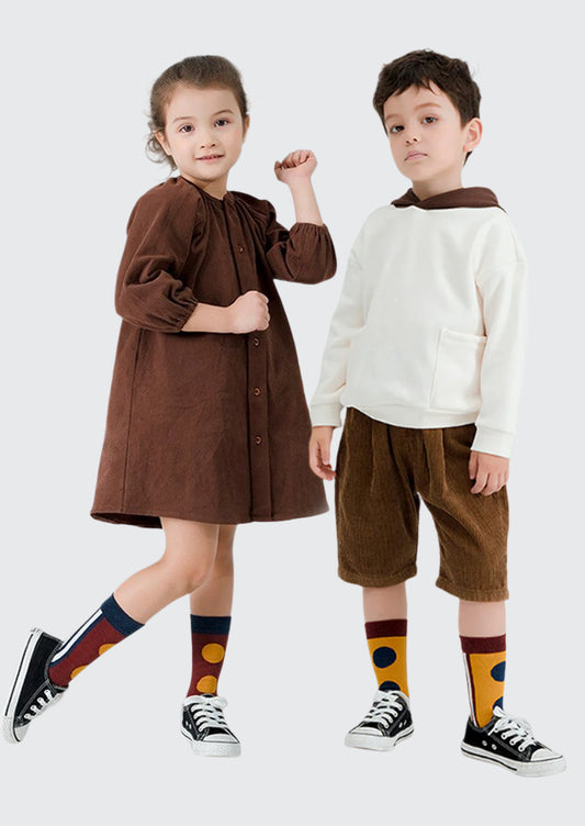 Girl/Boy Jazzy Dots Midi Socks (Sizes 3-12Yrs)