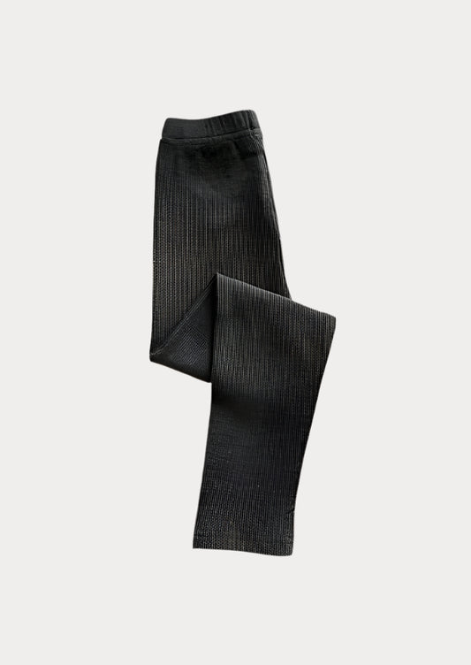 Toddler girl ribbed leggings in gray
