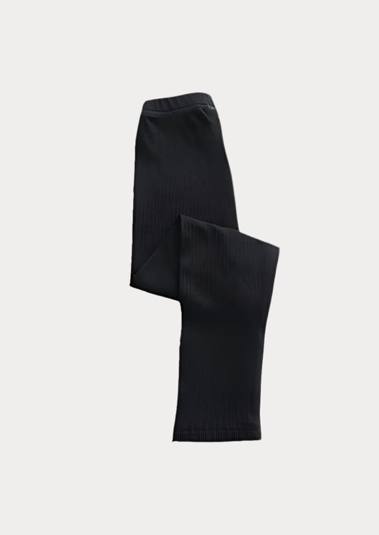 Toddler Girl Ribbed Leggings Black